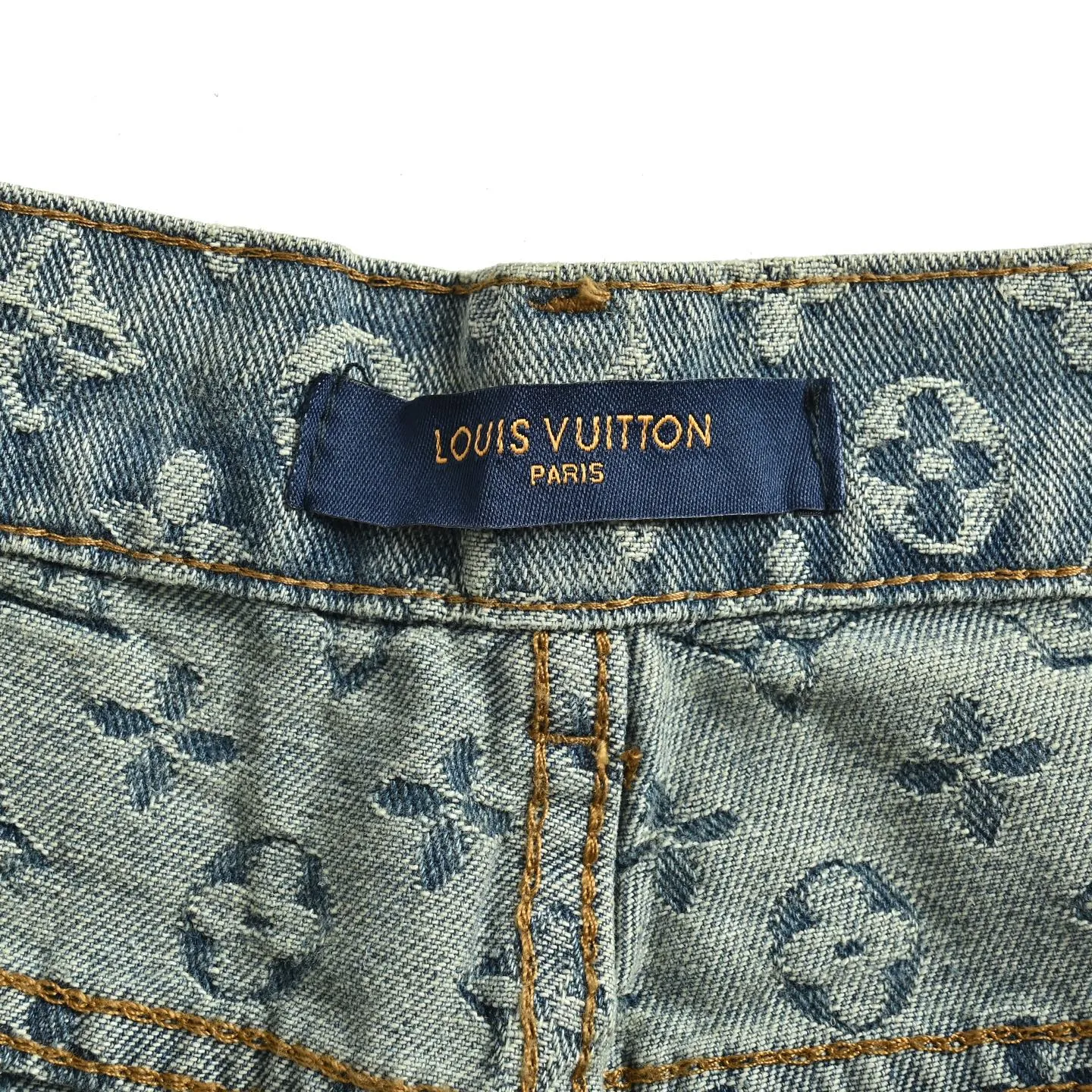 Louis Vuitton/Louis Vuitton old flower all over printed jacquard jeans